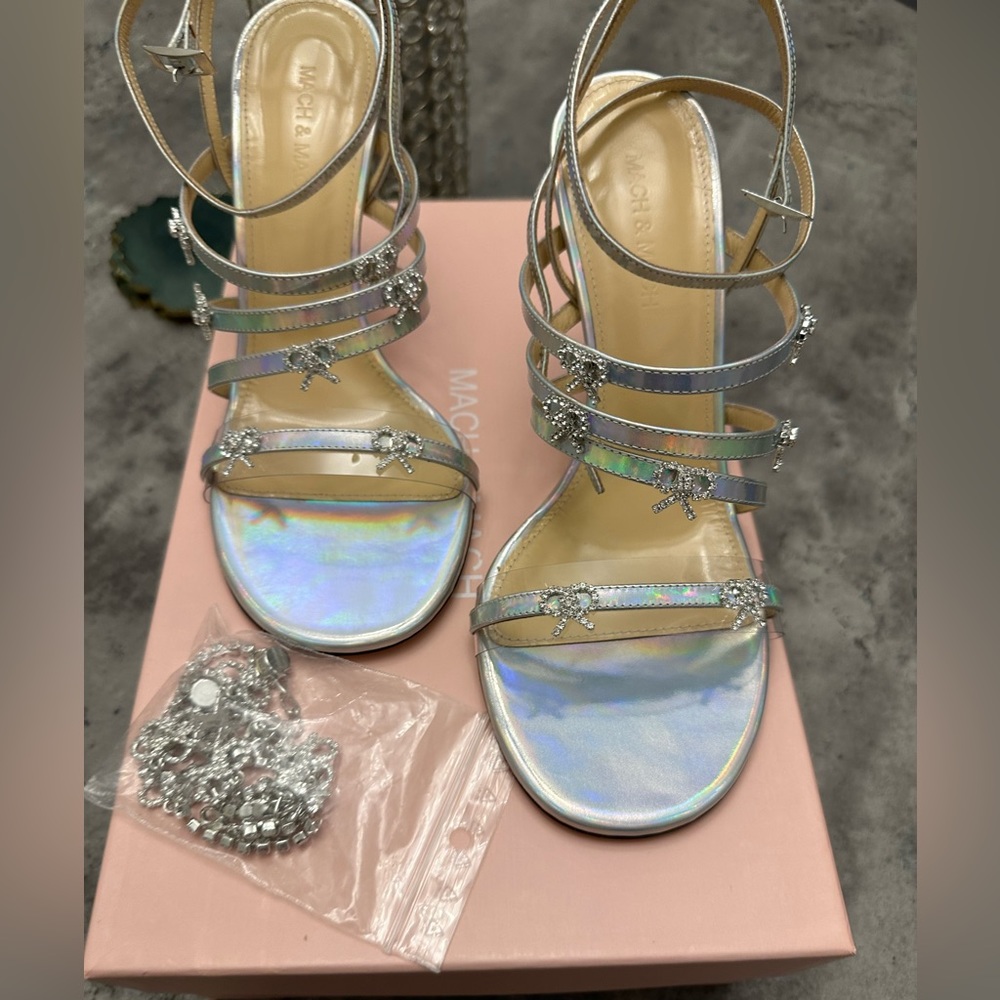 Mach & Mach Camille Crystal bow heels